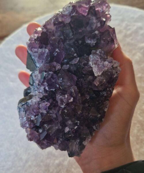 Premium High Grade Amethyst Druzy 362 Mini Geode Cluster Piece Cut Base 856g H13xW9xD8cm - Image 8