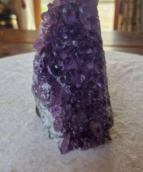 Premium High Grade Amethyst Druzy 367 Mini Geode Cluster Piece Cut Base 814g H12xW3.5xD9.5cm