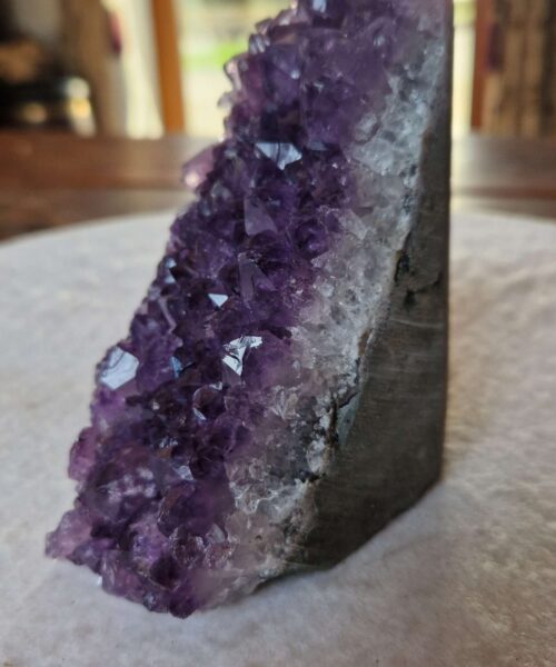Alternative view of Premium High Grade Amethyst Druzy 367 Mini Geode Cluster Piece Cut Base 814g H12xW3.5xD9.5cm