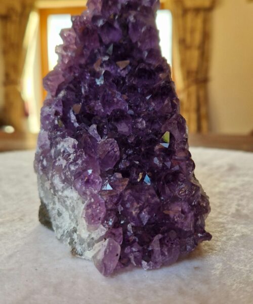 Premium High Grade Amethyst Druzy 367 Mini Geode Cluster Piece Cut Base 814g H12xW3.5xD9.5cm - Image 8