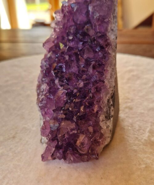 Premium High Grade Amethyst Druzy 367 Mini Geode Cluster Piece Cut Base 814g H12xW3.5xD9.5cm - Image 9