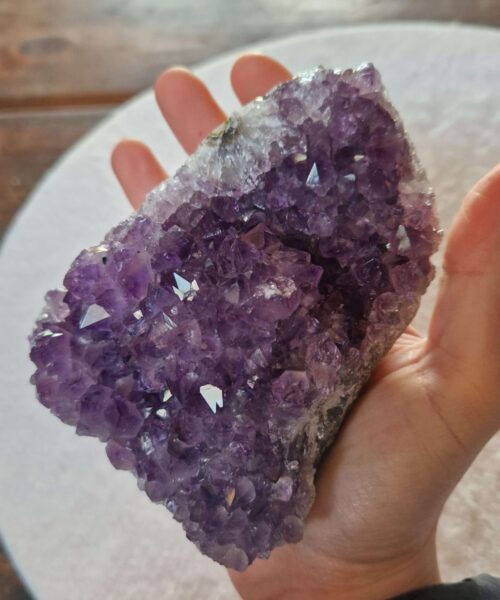 Premium High Grade Amethyst Druzy 368 Mini Geode Cluster Piece Cut Base 788g H11xW9xD8cm - Image 7