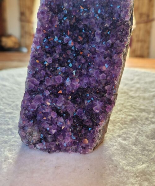Premium High Grade Amethyst Druzy 370 Mini Geode Cluster Piece Cut Base 746g H12xW7xD7cm