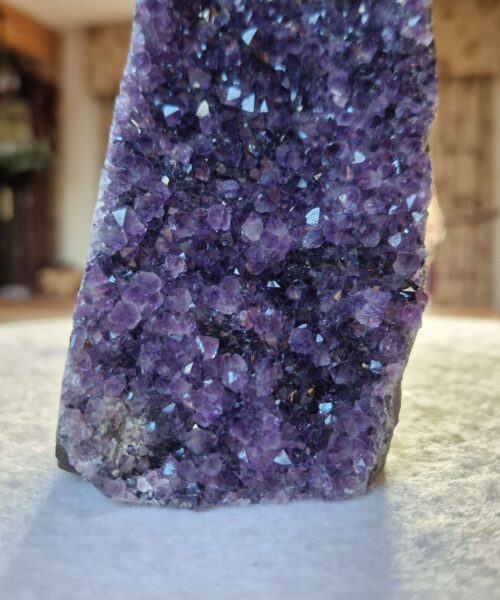 Premium High Grade Amethyst Druzy 370 Mini Geode Cluster Piece Cut Base 746g H12xW7xD7cm - Image 5
