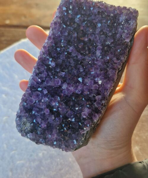Premium High Grade Amethyst Druzy 370 Mini Geode Cluster Piece Cut Base 746g H12xW7xD7cm - Image 6