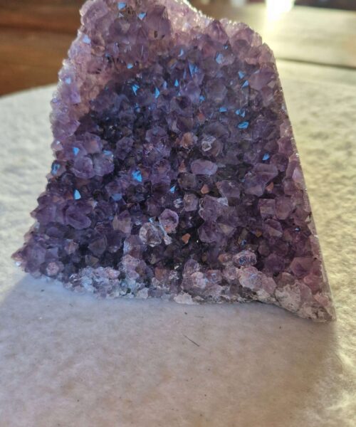 Premium High Grade Amethyst Druzy 371 Mini Geode Cluster Piece Cut Base 744g H9.5xW11xD8.5cm