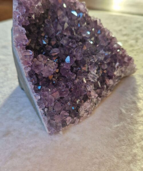 Alternative view of Premium High Grade Amethyst Druzy 371 Mini Geode Cluster Piece Cut Base 744g H9.5xW11xD8.5cm