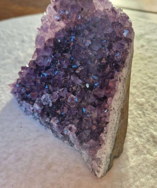 Premium High Grade Amethyst Druzy 371 Mini Geode Cluster Piece Cut Base 744g H9.5xW11xD8.5cm - Image 3