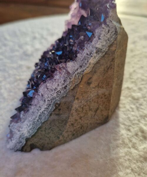 Premium High Grade Amethyst Druzy 371 Mini Geode Cluster Piece Cut Base 744g H9.5xW11xD8.5cm - Image 4