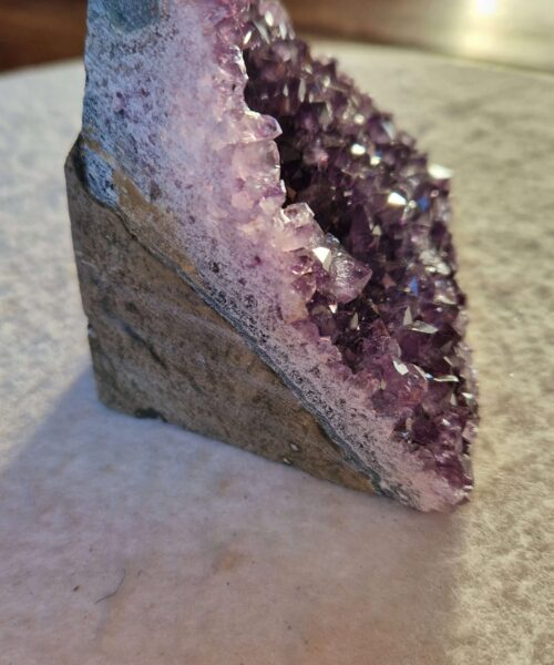 Premium High Grade Amethyst Druzy 371 Mini Geode Cluster Piece Cut Base 744g H9.5xW11xD8.5cm - Image 5