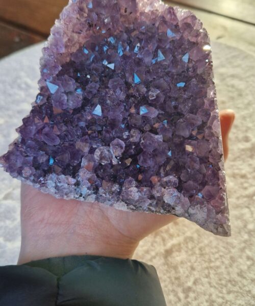 Premium High Grade Amethyst Druzy 371 Mini Geode Cluster Piece Cut Base 744g H9.5xW11xD8.5cm - Image 6
