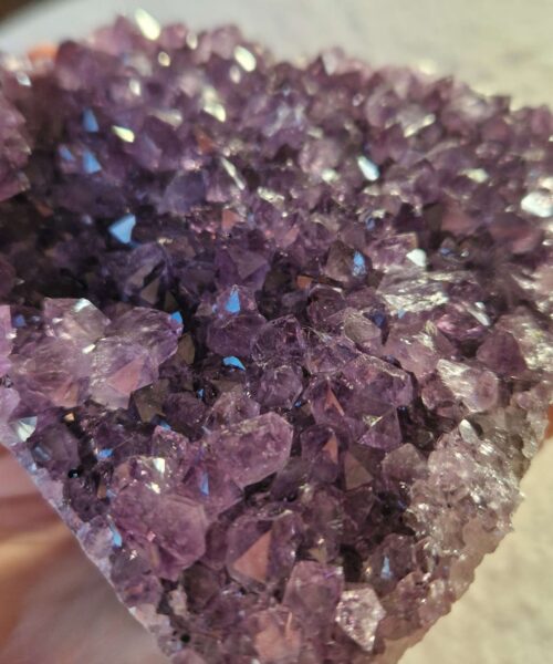 Premium High Grade Amethyst Druzy 371 Mini Geode Cluster Piece Cut Base 744g H9.5xW11xD8.5cm - Image 7
