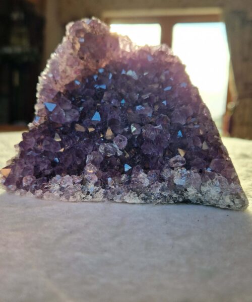 Premium High Grade Amethyst Druzy 371 Mini Geode Cluster Piece Cut Base 744g H9.5xW11xD8.5cm - Image 9