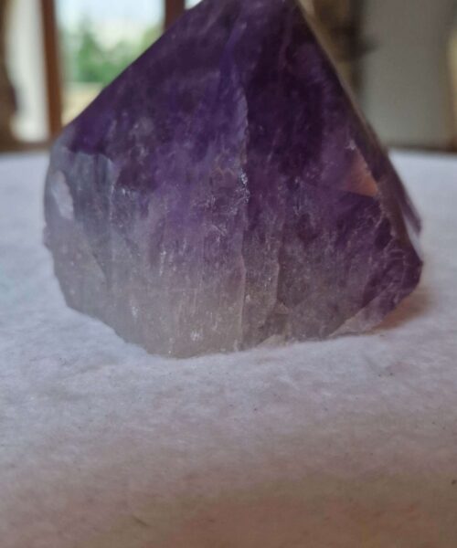 Alternative view of Large Premium Amethyst Quartz Purple 10 Crystal Quartz Point Tower 488g H8.5xW8xD6cm