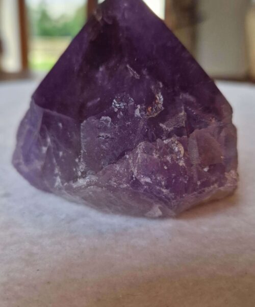Large Premium Amethyst Quartz Purple 10 Crystal Quartz Point Tower 488g H8.5xW8xD6cm - Image 4