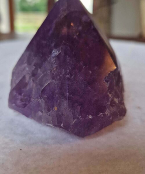 Large Premium Amethyst Quartz Purple 10 Crystal Quartz Point Tower 488g H8.5xW8xD6cm