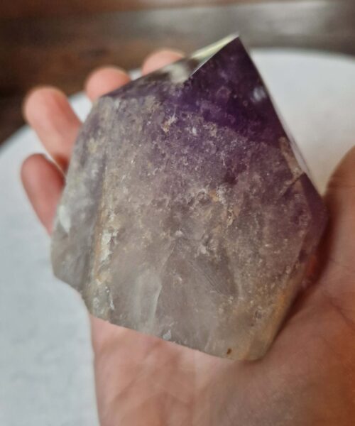Large Premium Amethyst Quartz Purple 2 Crystal Quartz Point Tower 421g H8xW7xD6cm - Image 8