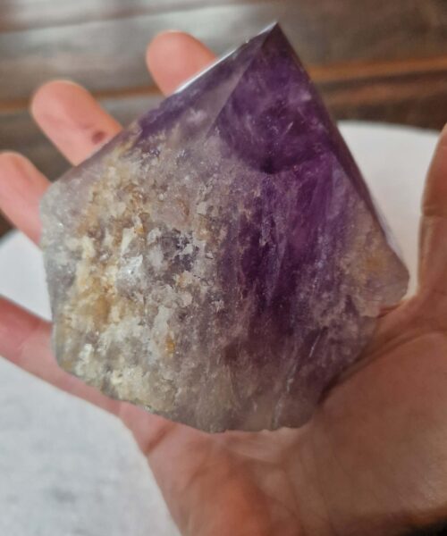 Large Premium Amethyst Quartz Purple 4 Crystal Quartz Point Tower 487g H9.5xW9xD6cm - Image 7