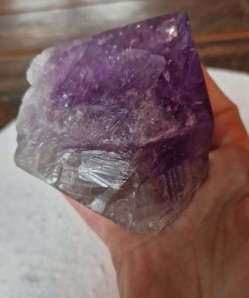 Large Premium Amethyst Quartz Purple 4 Crystal Quartz Point Tower 487g H9.5xW9xD6cm - Image 8