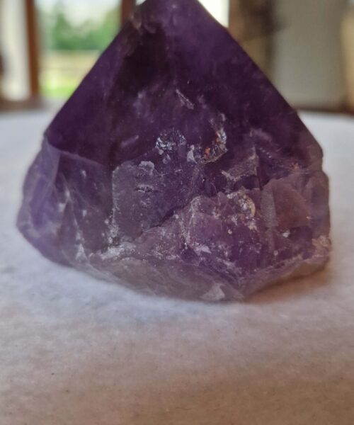 Large Premium Amethyst Quartz Purple 9 Crystal Quartz Point Tower 438g H7xW8.5xD7cm