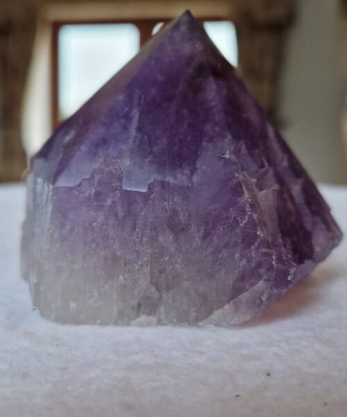 Large Premium Amethyst Quartz Purple 9 Crystal Quartz Point Tower 438g H7xW8.5xD7cm - Image 10