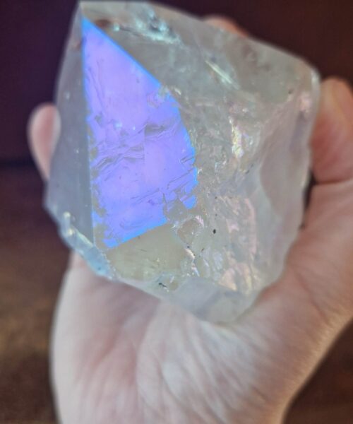 Premium Angel Aura Point 12 Crystal Clear Quartz Tower 466g - H11xW9xD6.5cm - Image 5