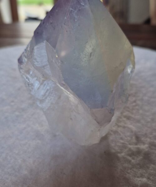 Premium Angel Aura Point 13 Crystal Clear Quartz Tower 547g - H9xW9.5xD7cm - Image 6