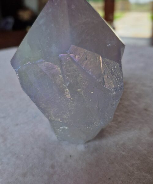 Alternative view of Premium Angel Aura Point 2 Crystal Clear Quartz Tower 337g - H8xW7xD6cm