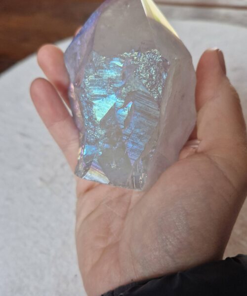 Premium Angel Aura Point 2 Crystal Clear Quartz Tower 337g - H8xW7xD6cm - Image 8