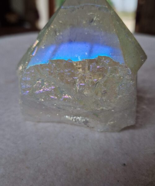 Premium Angel Aura Point 3 Crystal Clear Quartz Tower 317g - H8.5xW8xD5cm - Image 3