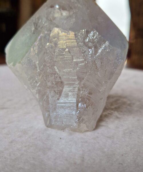 Premium Angel Aura Point 4 Crystal Clear Quartz Tower 333g - H10xW7xD6cm