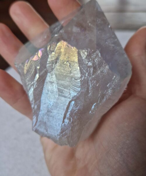Premium Angel Aura Point 4 Crystal Clear Quartz Tower 333g - H10xW7xD6cm - Image 6