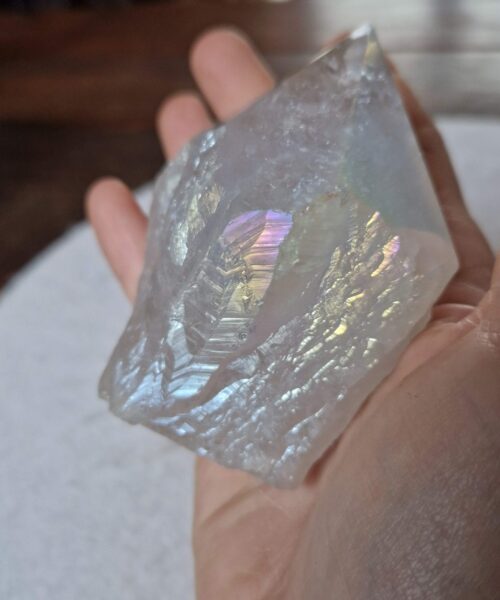 Premium Angel Aura Point 4 Crystal Clear Quartz Tower 333g - H10xW7xD6cm - Image 7