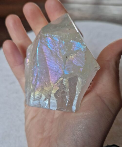Premium Angel Aura Point 4 Crystal Clear Quartz Tower 333g - H10xW7xD6cm - Image 8