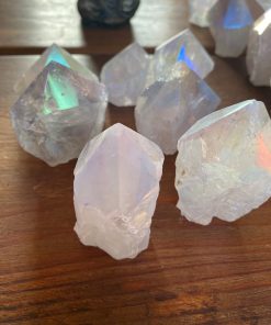 Premium Angel Aura Crystal Clear Quartz Point Tower approx. 50-100g – H6 x W5cm