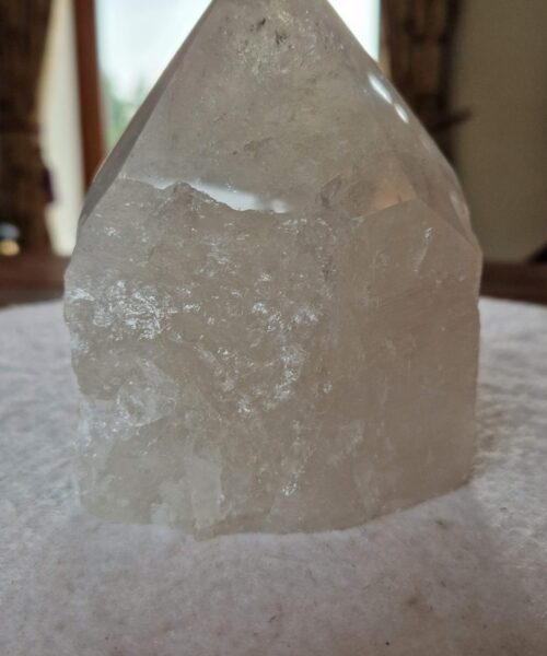 Large Clear Quartz White Crystal 14 Quartz Tower Points Polished Tip Gemstones Natural 1.209g H12.5xW9.5xD8.5cm