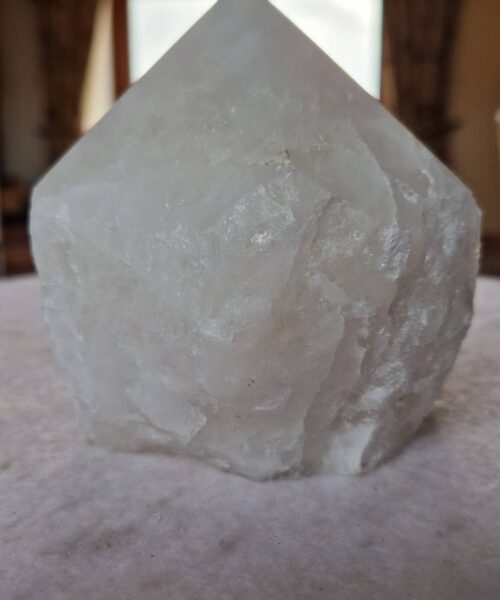 Large Clear Quartz White Crystal 4 Quartz Tower Points Polished Tip Gemstones Natural 1.083g H10.5xW10.5xD8cm
