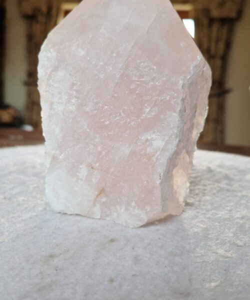 Large Rose Quartz Pink Crystal 2 Quartz Tower Points Polished Tip Gemstones Natural 991g H13.5xW8xD5.5cm