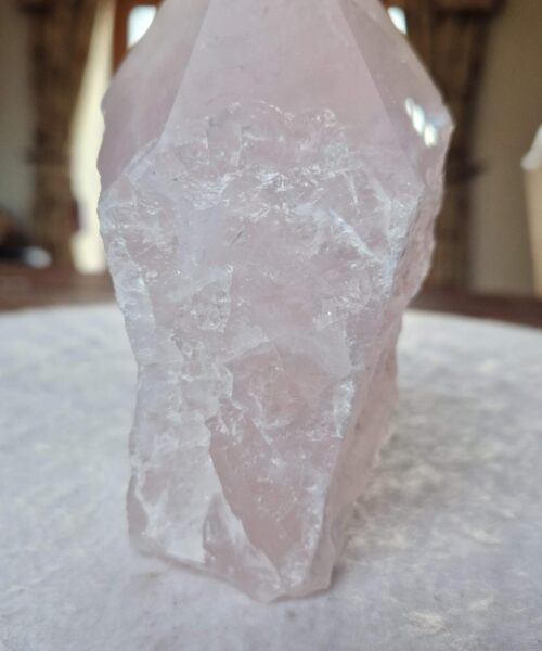 Large Rose Quartz Pink Crystal 2 Quartz Tower Points Polished Tip Gemstones Natural 991g H13.5xW8xD5.5cm - Image 4