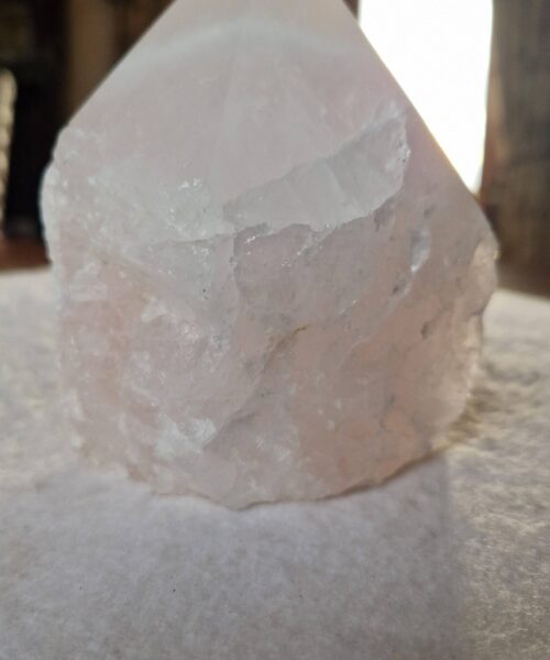 Large Rose Quartz Pink Crystal 3 Quartz Tower Points Polished Tip Gemstones Natural 1.167g H12xW9xD8cm - Image 4
