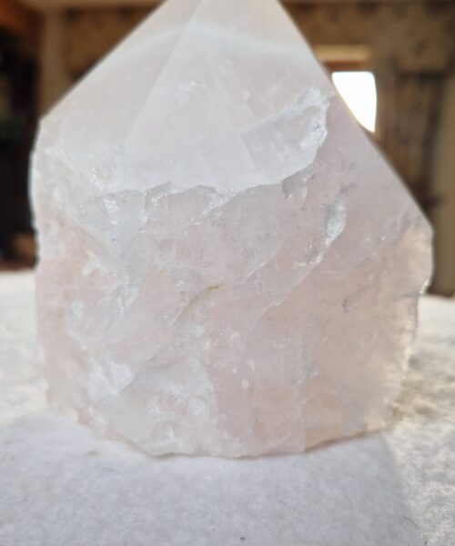 Large Rose Quartz Pink Crystal 3 Quartz Tower Points Polished Tip Gemstones Natural 1.167g H12xW9xD8cm - Image 8