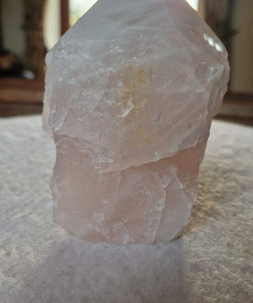 Alternative view of Large Rose Quartz Pink Crystal 4 Quartz Tower Points Polished Tip Gemstones Natural 815g H11.5xW9xD7.5cm