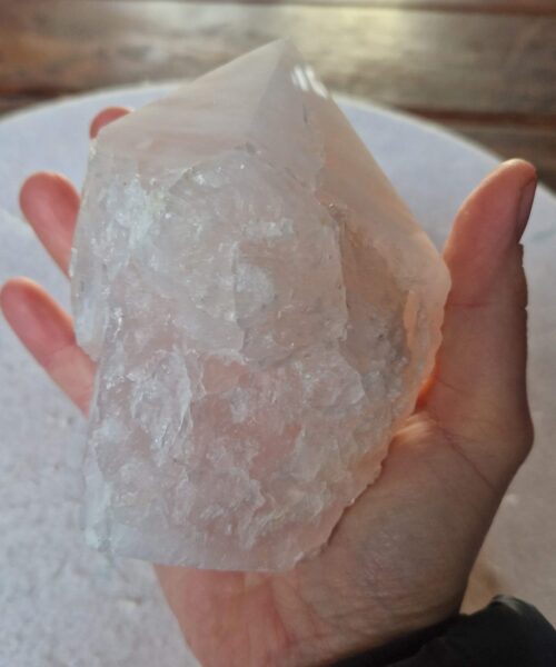 Large Rose Quartz Pink Crystal 4 Quartz Tower Points Polished Tip Gemstones Natural 815g H11.5xW9xD7.5cm - Image 6