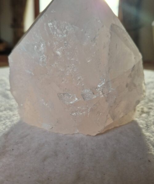 Large Rose Quartz Pink Crystal 5 Quartz Tower Points Polished Tip Gemstones Natural 834g H11xW10.5xD8cm
