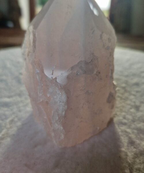 Alternative view of Large Rose Quartz Pink Crystal 5 Quartz Tower Points Polished Tip Gemstones Natural 834g H11xW10.5xD8cm