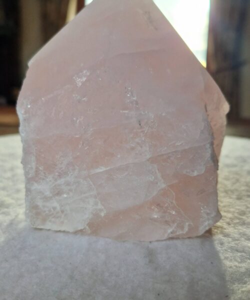 Large Rose Quartz Pink Crystal 6 Quartz Tower Points Polished Tip Gemstones Natural 1.089g H12xW9.5xD7cm
