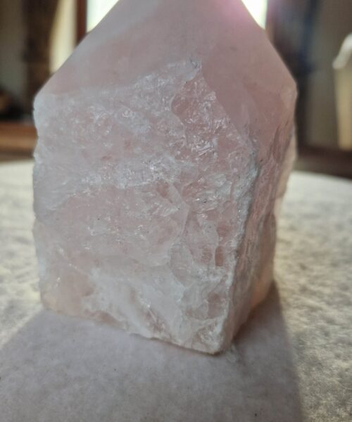 Alternative view of Large Rose Quartz Pink Crystal 6 Quartz Tower Points Polished Tip Gemstones Natural 1.089g H12xW9.5xD7cm