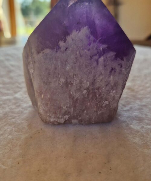 Large Premium Amethyst Quartz Purple 20 Crystal Quartz Point Tower 451g H8xW7xD6.5cm