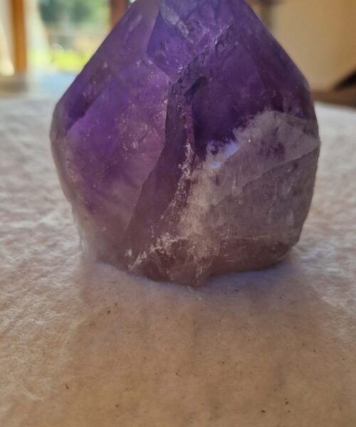 Large Premium Amethyst Quartz Purple 20 Crystal Quartz Point Tower 451g H8xW7xD6.5cm - Image 3