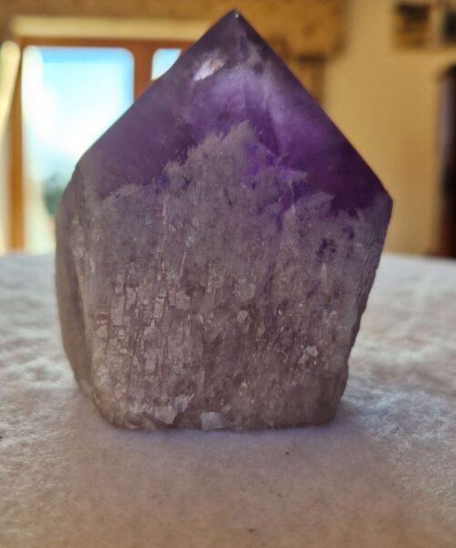 Large Premium Amethyst Quartz Purple 20 Crystal Quartz Point Tower 451g H8xW7xD6.5cm - Image 8